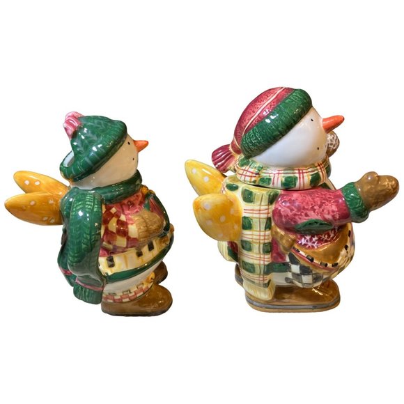Debbie Mumm Sakura Snow Angel Village Sugar & Creamer 2000-2001 Christmas - Picture 8 of 13